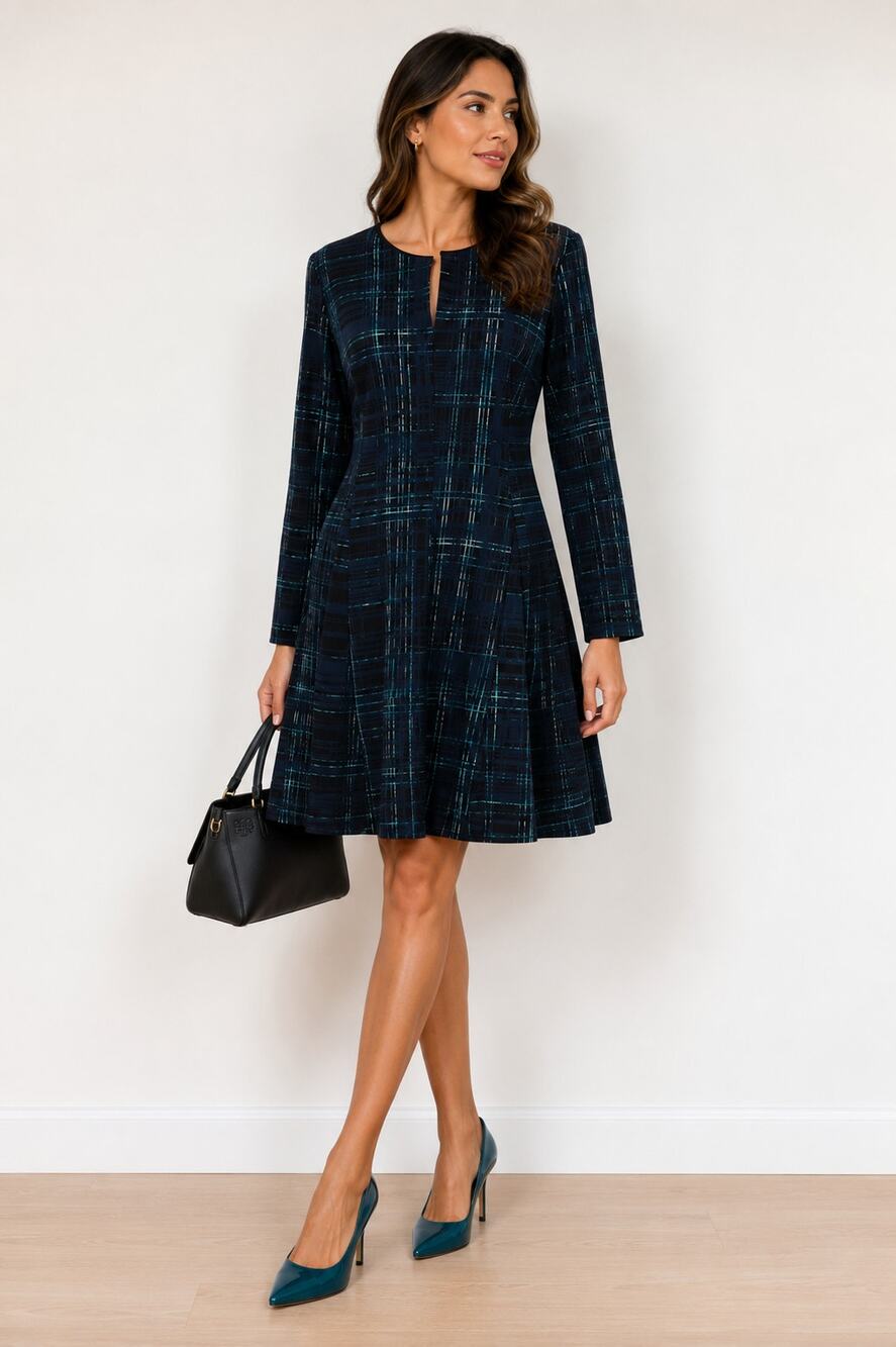 Simply Vera Vera Wang Navy Above-the-Knee Dress Size Medium Classic Chic